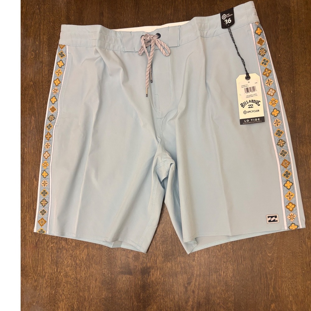 Billabong Wategos Lo Tide Boardshorts Mens 36 Dusty Blue Floral ABYBS00317